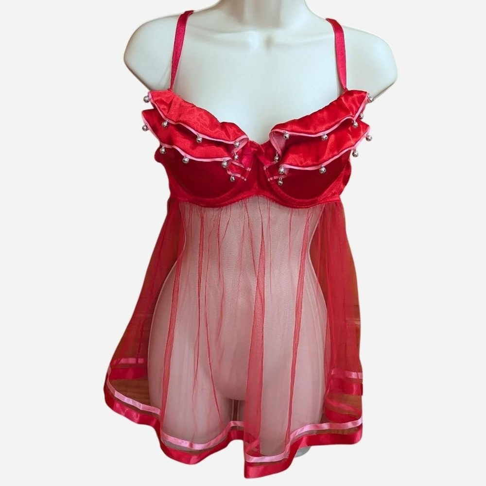 Victoria's Secret "Sexy Little Things" Christmas Babydoll with Jingle Bells